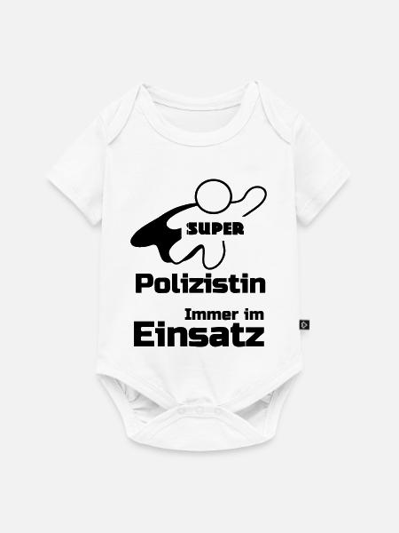 Super Polizistin Geschenk - Baby Premium Kurzarmbody - Weiß