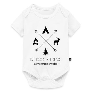 Outdoor Experience Adventure Awaits - Baby Premium Kurzarmbody - Weiß - Vorne