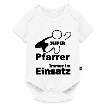 Super Pfarrer Geschenk - Baby Premium Kurzarmbody - Weiß - Vorne