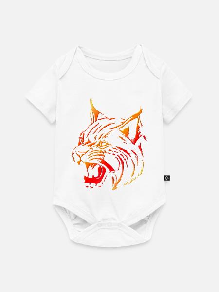 Luchs (01) - Baby Premium Kurzarmbody - Weiß