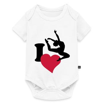 I love to dance - Baby Premium short-sleeve bodysuit - white - Front