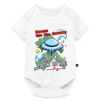 Beam Me Up! Alien-UFO-Raumschiff-Science-Fiction - Baby Premium Kurzarmbody - Weiß - Vorne