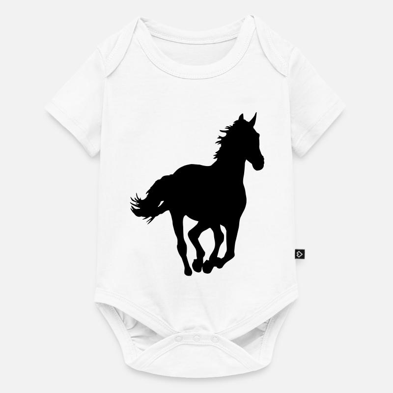 Un cheval - Body à manches courtes Premium Bébé - blanc