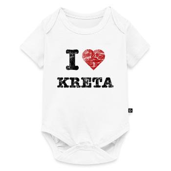 i_love_kreta_vintage - Baby Premium short-sleeve bodysuit - white - Front