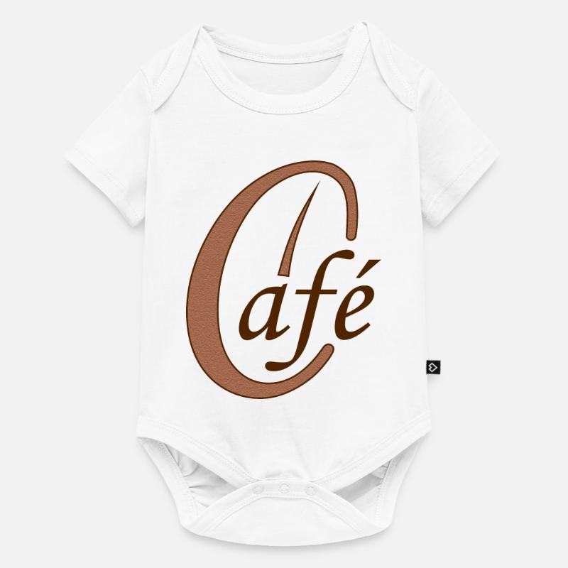Café grain café café - Body à manches courtes Premium Bébé - blanc