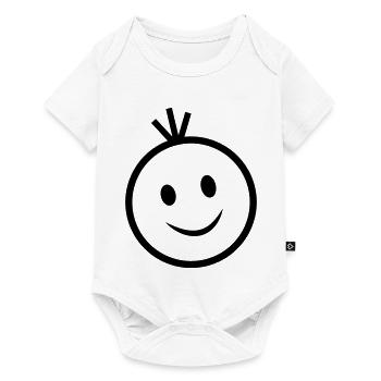 happy face - Baby Premium Kurzarmbody - Weiß - Vorne