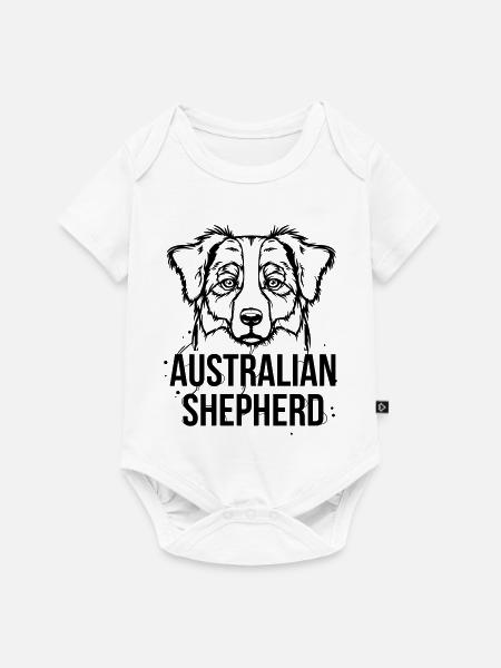 Australian Shepherd - Baby Premium Kurzarmbody - Weiß