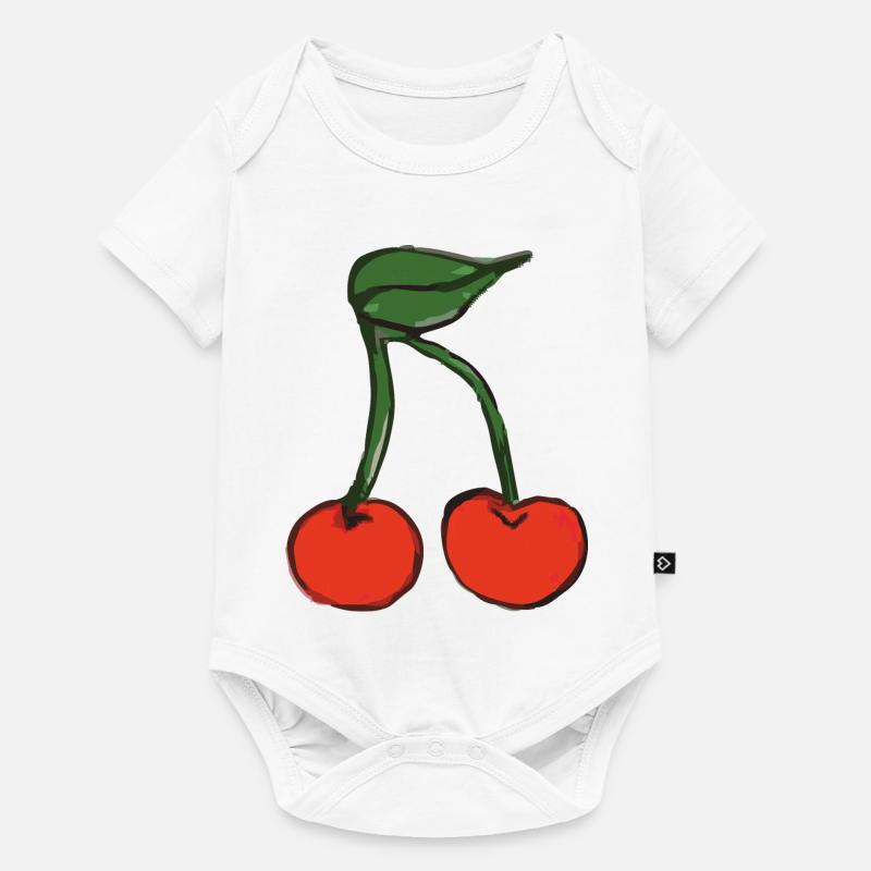 kirsche cherry - Baby Premium Kurzarmbody - Weiß