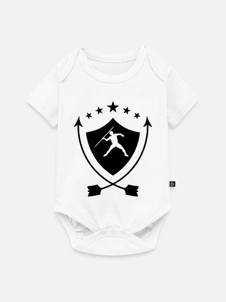 Speerwurf / Diskuswurf / Kugelstoßen / Hammerwurf - Baby Premium Kurzarmbody - Weiß
