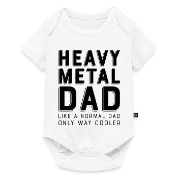 papa de métal lourd - Body à manches courtes Premium Bébé - blanc - Devant