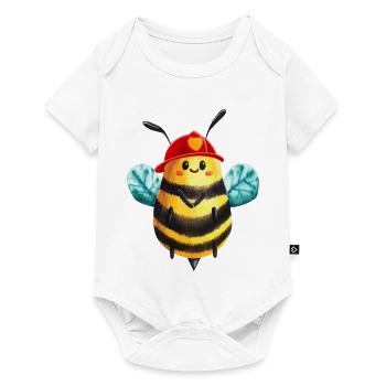 Chef des pompiers Bee : Héros des pompiers - Body à manches courtes Premium Bébé - blanc - Devant