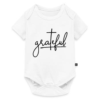 Grateful Religious Lettering - Baby Premium short-sleeve bodysuit - white - Front