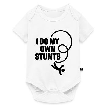Ich mache meine eigenen Stunts, Bungee-Jumping, Bungee-Jumper - Baby Premium Kurzarmbody - Weiß - Vorne