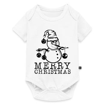 merry christmas Symbol Illustration Icon Logo - Baby Premium Kurzarmbody - Weiß - Vorne