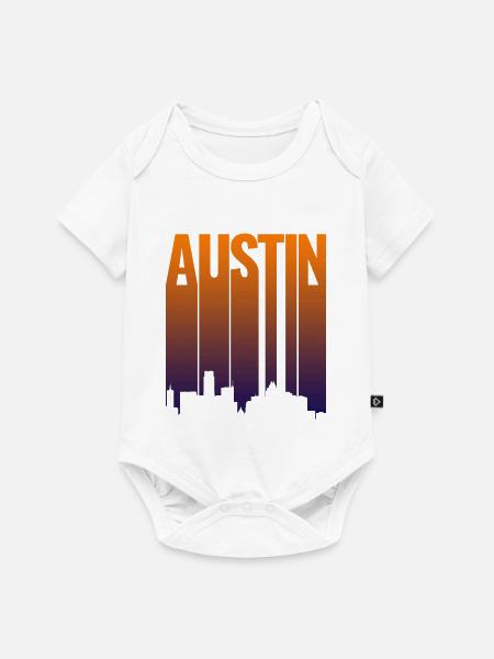 Austin Skyline Gradient - Baby Premium Kurzarmbody - Weiß