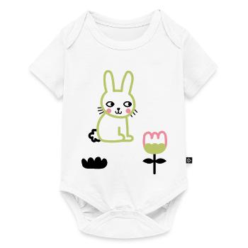 Happy Lunar New Year of the Rabbit - Baby Premium Kurzarmbody - Weiß - Vorne
