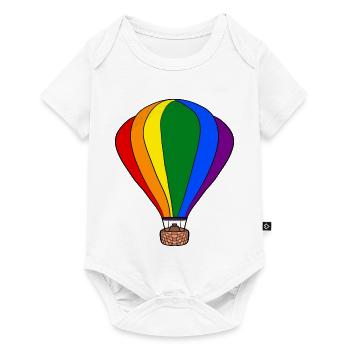 Rainbow Balloon - Baby Premium short-sleeve bodysuit - white - Front