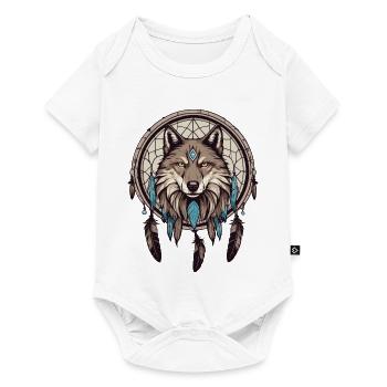Attrape-rêves avec loup - Body à manches courtes Premium Bébé - blanc - Devant