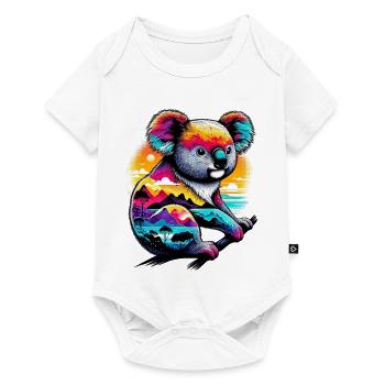 Koala - Baby Premium Kurzarmbody - Weiß - Vorne