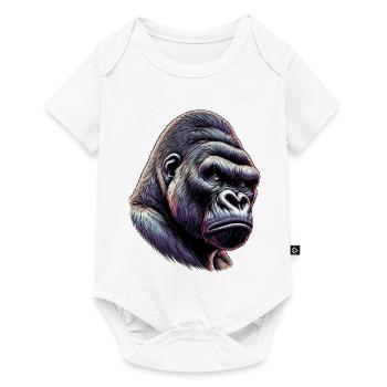 Gorilla - Baby Premium Kurzarmbody - Weiß - Vorne