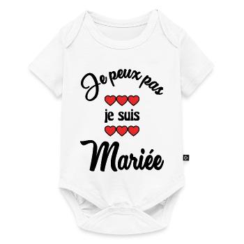 I CAN'T I'M MARRIED - Baby Premium short-sleeve bodysuit - white - Front