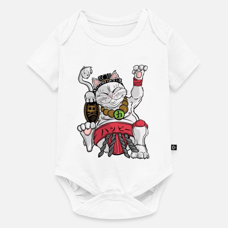 Maneki-neko Sumo - Body à manches courtes Premium Bébé - blanc