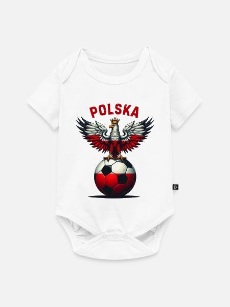 Polnischer Fußball - Baby Premium Kurzarmbody - Weiß