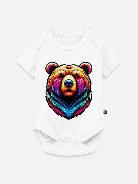 Bär - Baby Premium Kurzarmbody - Weiß