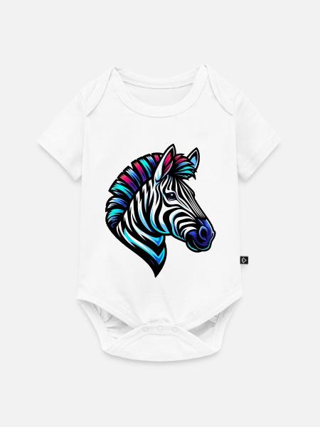 Zebra - Baby Premium Kurzarmbody - Weiß