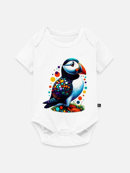 Papageitaucher - Baby Premium Kurzarmbody - Weiß