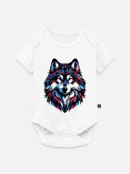 Wolf - Baby Premium Kurzarmbody - Weiß