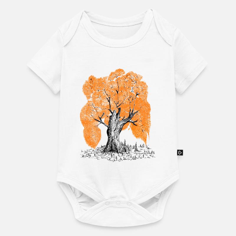 MJR - Oranger - Body à manches courtes Premium Bébé - blanc