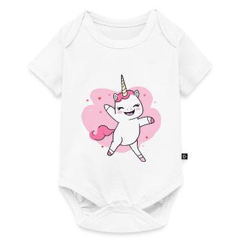 Danse Licorne Heureuse Fée Licorne Fantaisie - Body à manches courtes Premium Bébé - blanc - Devant