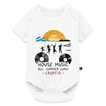 Croatie House Music - Body à manches courtes Premium Bébé - blanc - Devant