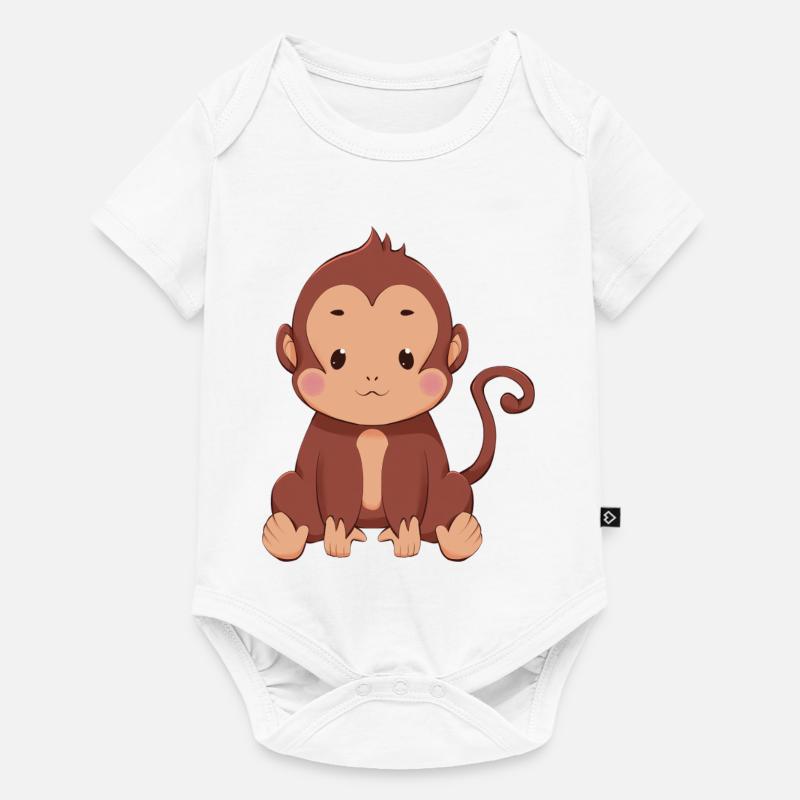 Monkey - Baby Premium short-sleeve bodysuit - white