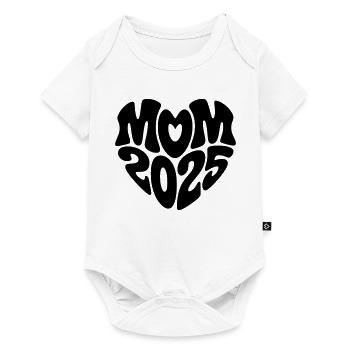 Maman 2025 Forme de coeur Maman Bébé Forme de coeur Maman 2025 - Body à manches courtes Premium Bébé - blanc - Devant