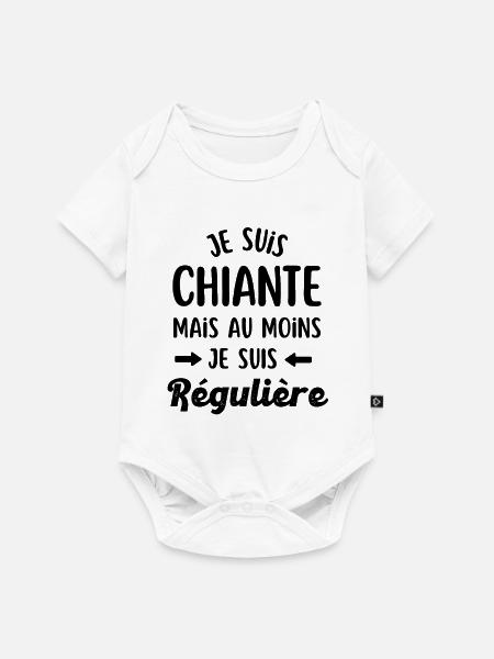 Ich bin nervig und regelmäßig - Baby Premium Kurzarmbody - Weiß
