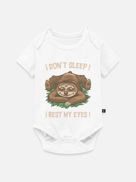 Ich schlafe nicht ! - Baby Premium Kurzarmbody - Weiß