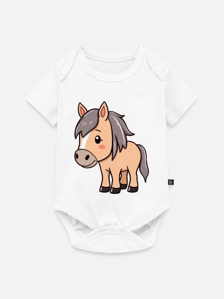 Islandpferd Isländer Pferd - Baby Premium Kurzarmbody - Weiß
