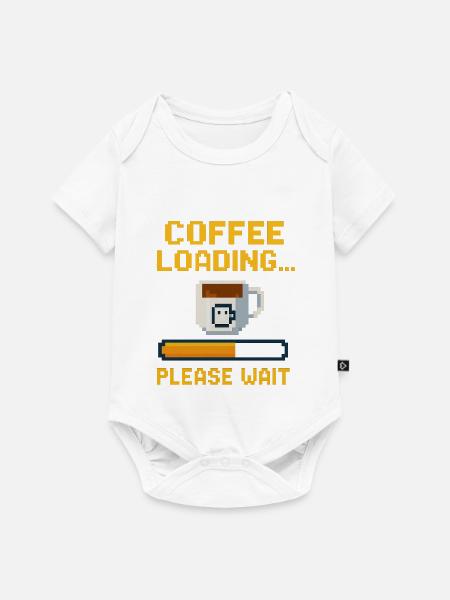 Coffee Loading… Please Wait - Baby Premium Kurzarmbody - Weiß