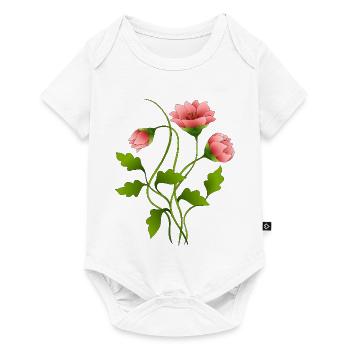 Blumen - Baby Premium Kurzarmbody - Weiß - Vorne