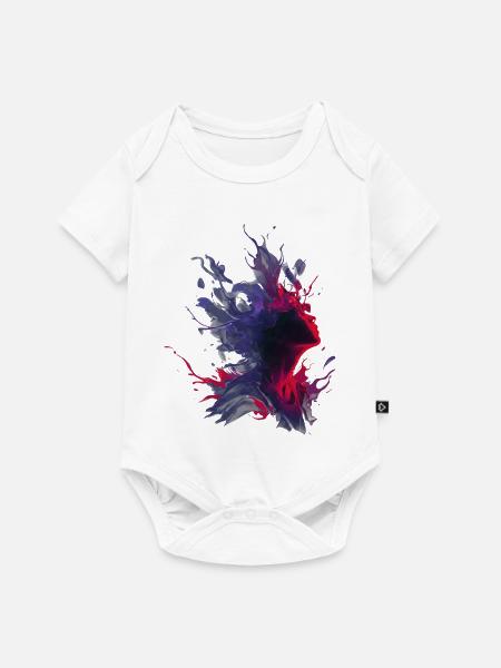 Passion_and_Shadow_Splash - Baby Premium Kurzarmbody - Weiß