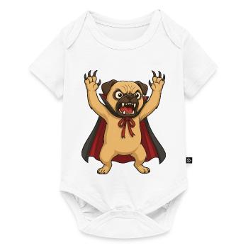 Funny Halloween sloth as a vampire monster - Baby Premium short-sleeve bodysuit - white - Front
