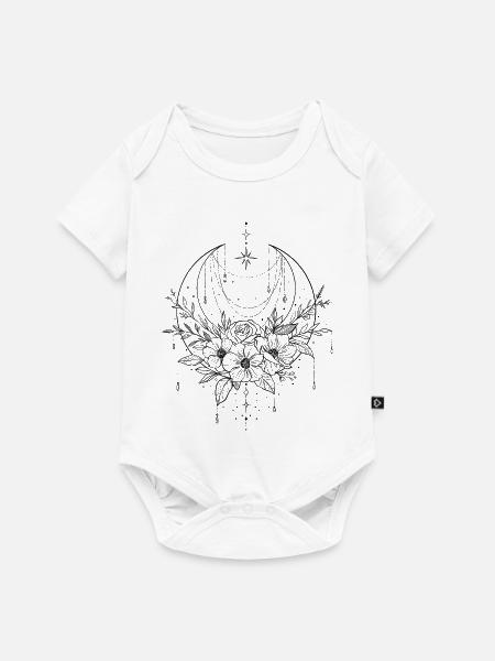 Magische Mondblumen - Baby Premium Kurzarmbody - Weiß