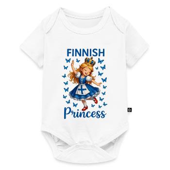 Princess Finland Blue Butterfly - Baby Premium short-sleeve bodysuit - white - Front