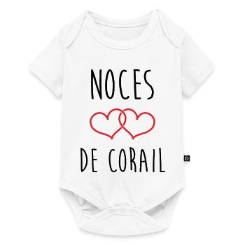Coral Wedding 11 years of marriage - Baby Premium short-sleeve bodysuit - white - Front