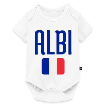 Albi France Flag Emblem - Baby Premium short-sleeve bodysuit - white - Front