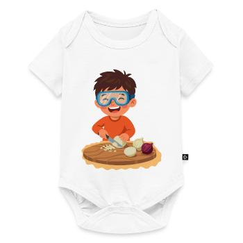 Child Cuts Onions Smart - Baby Premium short-sleeve bodysuit - white - Front