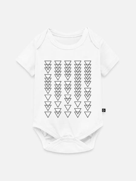 Dreiecks-Musterdesign - Baby Premium Kurzarmbody - Weiß