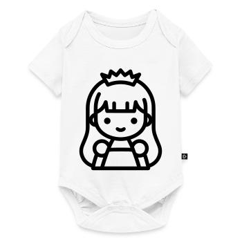 princesse - Body à manches courtes Premium Bébé - blanc - Devant